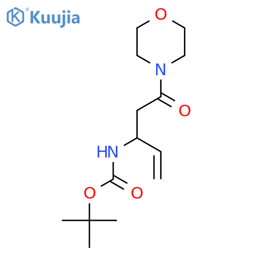 N-Boc-(+/-)-3-aminopent-4-en-(morpholin-4-yl)-amide structure