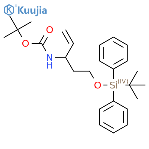 N-Boc-(+/-)-1-{tert-butyl(diphenyl)silyl}oxypent-4-en-3-amine structure