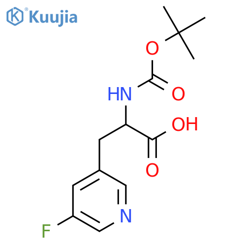 2-{(tert-butoxy)carbonylamino}-3-(5-fluoropyridin-3-yl)propanoic acid structure