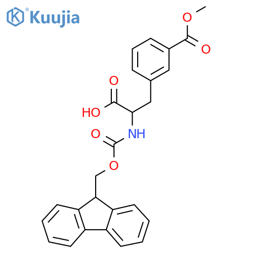 2-({[(9H-fluoren-9-yl)methoxy]carbonyl}amino)-3-[3-(methoxycarbonyl)phenyl]propanoic acid structure
