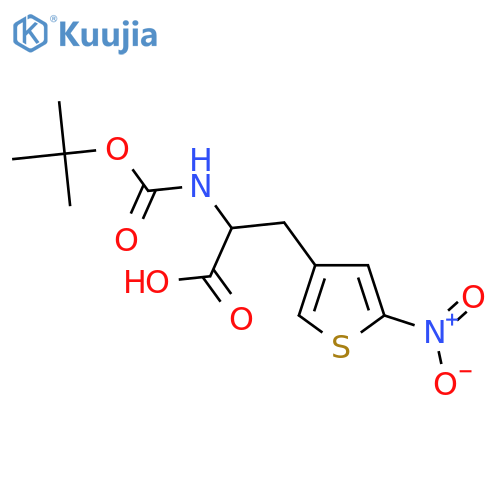 2-{[(Tert-butoxy)carbonyl]amino}-3-(5-nitrothiophen-3-yl)propanoic acid structure