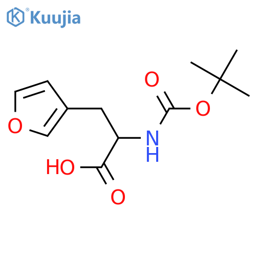 2-{(tert-butoxy)carbonylamino}-3-(furan-3-yl)propanoic acid structure