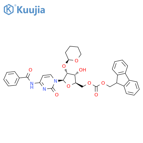 Cytidine, N-benzoyl-2'-O-(tetrahydro-2H-pyran-2-yl)-, 5'-(9H-fluoren-9-ylmethyl carbonate), (S)- (9CI) structure