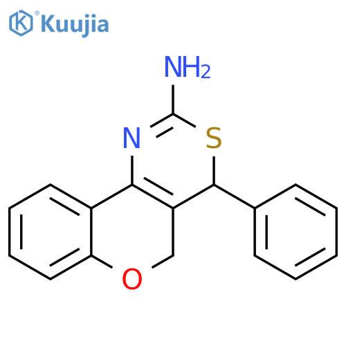 4H,5H-[1]Benzopyrano[4,3-d][1,3]thiazin-2-amine, 4-phenyl- structure