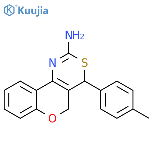 4H,5H-[1]Benzopyrano[4,3-d][1,3]thiazin-2-amine, 4-(4-methylphenyl)- structure