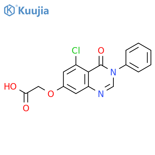 Acetic acid, [(5-chloro-3,4-dihydro-4-oxo-3-phenyl-7-quinazolinyl)oxy]- structure