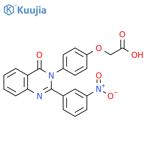Acetic acid, [4-[2-(3-nitrophenyl)-4-oxo-3(4H)-quinazolinyl]phenoxy]- structure