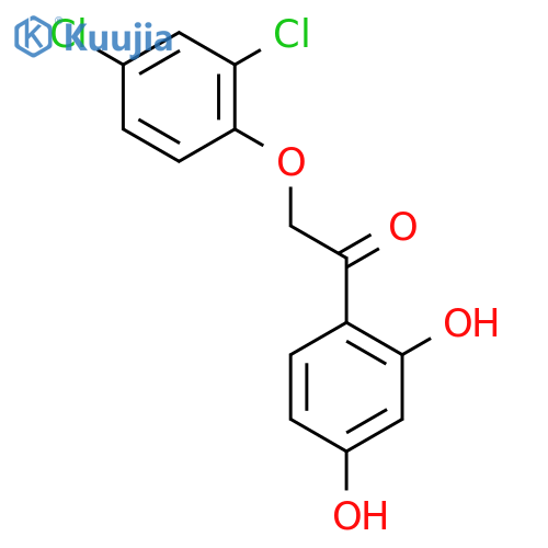 2-(2,4-dichlorophenoxy)-1-(2,4-dihydroxyphenyl)ethanone structure