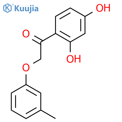 1-(2,4-dihydroxyphenyl)-2-(3-methylphenoxy)ethan-1-one structure