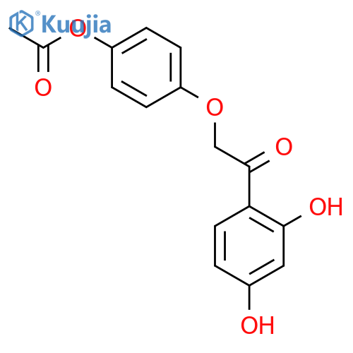 Ethanone,2-[4-(acetyloxy)phenoxy]-1-(2,4-dihydroxyphenyl)- structure