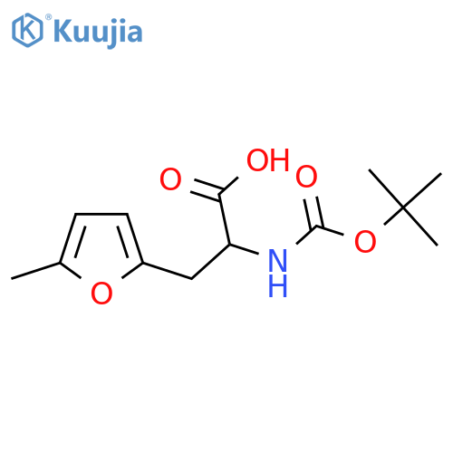 2-{(tert-butoxy)carbonylamino}-3-(5-methylfuran-2-yl)propanoic acid structure