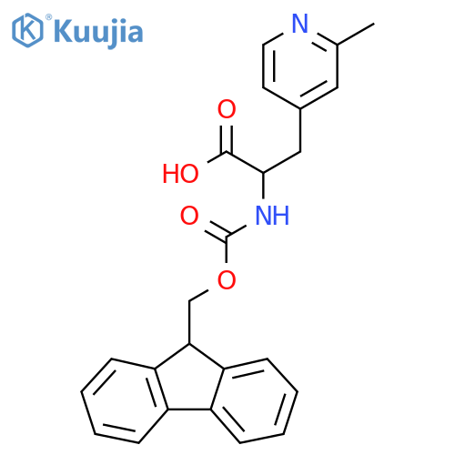 2-({(9H-fluoren-9-yl)methoxycarbonyl}amino)-3-(2-methylpyridin-4-yl)propanoic acid structure