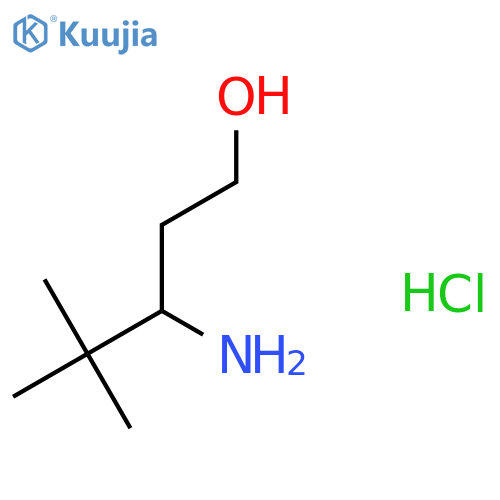 3-amino-4,4-dimethylpentan-1-ol hydrochloride structure