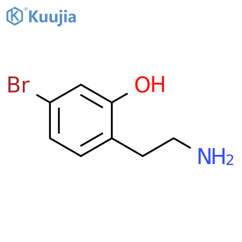 2-(2-aminoethyl)-5-bromophenol structure