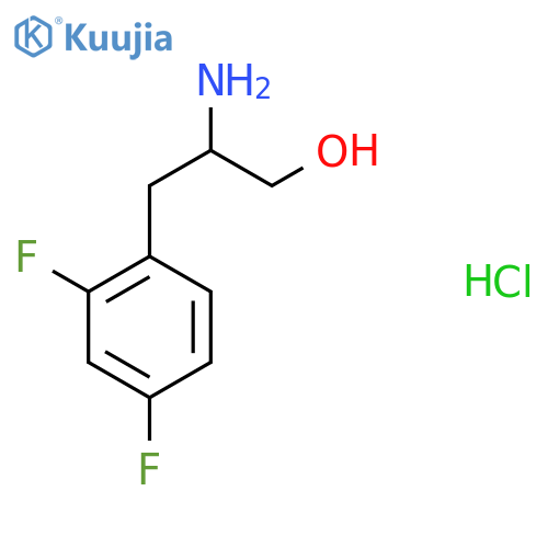 2-Amino-3-(2,4-difluorophenyl)propan-1-ol;hydrochloride structure
