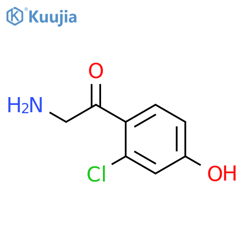 2-amino-1-(2-chloro-4-hydroxyphenyl)ethan-1-one structure