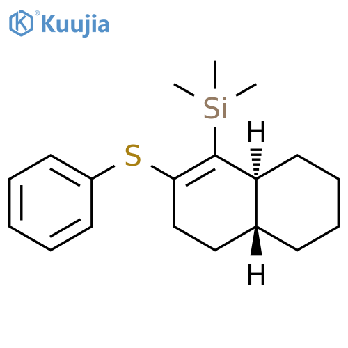 Silane, trimethyl[3,4,4a,5,6,7,8,8a-octahydro-2-(phenylthio)-1-naphthalenyl]-, trans- (9CI) structure
