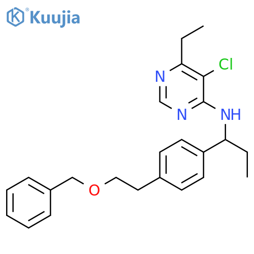 4-Pyrimidinamine,5-chloro-6-ethyl-N-[1-[4-[2-(phenylmethoxy)ethyl]phenyl]propyl]- structure