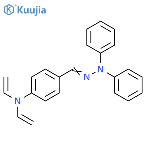Benzaldehyde, 4-(diethenylamino)-, diphenylhydrazone structure