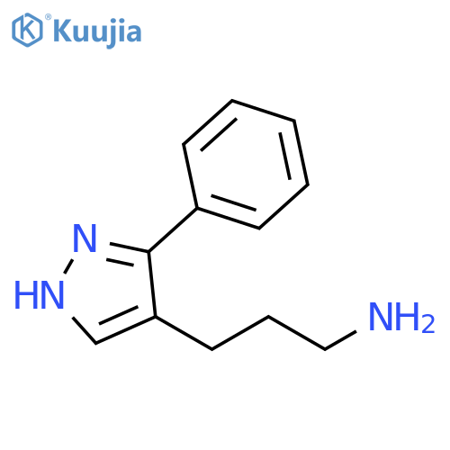 3-(3-phenyl-1H-pyrazol-4-yl)propan-1-amine structure