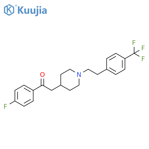 Ethanone,1-(4-fluorophenyl)-2-[1-[2-[4-(trifluoromethyl)phenyl]ethyl]-4-piperidinyl]- structure