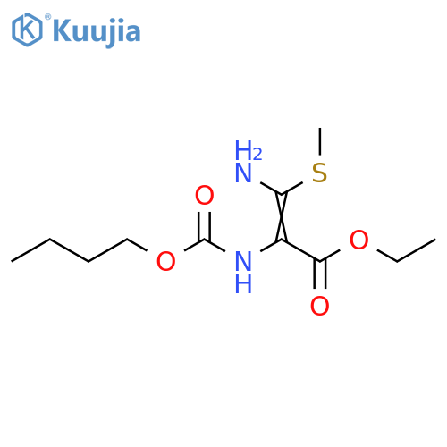 2-Propenoic acid, 3-amino-2-[(butoxycarbonyl)amino]-3-(methylthio)-,ethyl ester structure