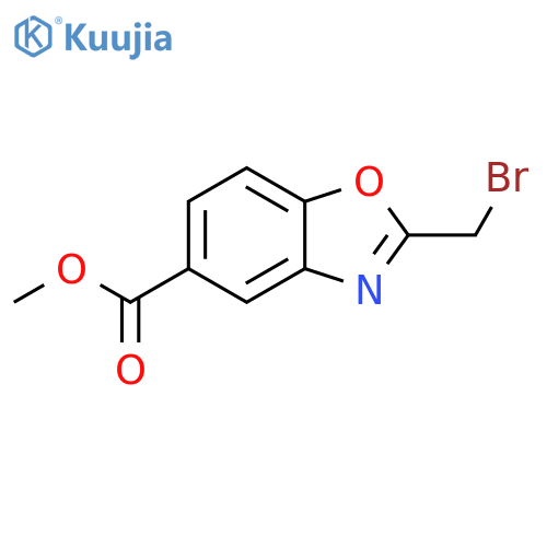 5-Benzoxazolecarboxylic acid, 2-(bromomethyl)-, methyl ester structure
