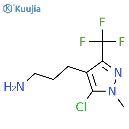 3-5-chloro-1-methyl-3-(trifluoromethyl)-1H-pyrazol-4-ylpropan-1-amine structure