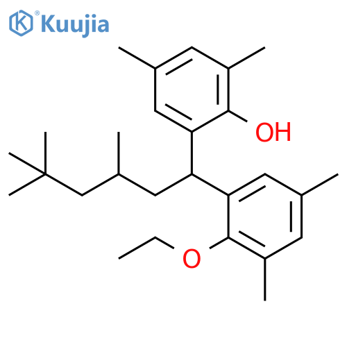 Phenol,2-[1-(2-ethoxy-3,5-dimethylphenyl)-3,5,5-trimethylhexyl]-4,6-dimethyl- structure