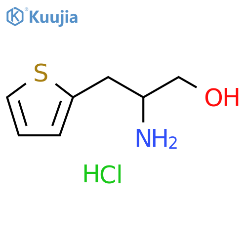 2-amino-3-(thiophen-2-yl)propan-1-ol hydrochloride structure
