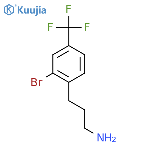 3-2-bromo-4-(trifluoromethyl)phenylpropan-1-amine structure