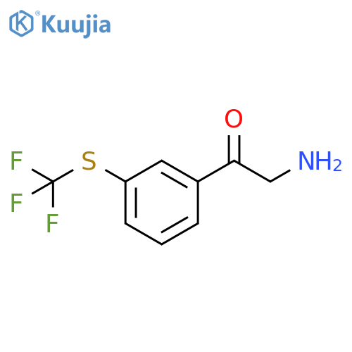 2-amino-1-{3-(trifluoromethyl)sulfanylphenyl}ethan-1-one structure