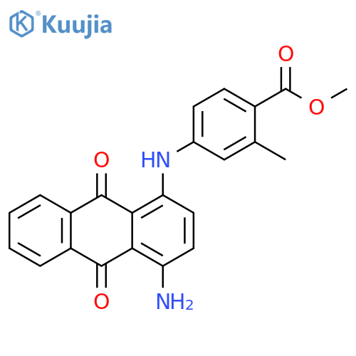 Benzoic acid,4-[(4-amino-9,10-dihydro-9,10-dioxo-1-anthracenyl)amino]-2-methyl-,methyl ester structure