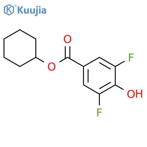 Benzoic acid, 3,5-difluoro-4-hydroxy-, cyclohexyl ester structure