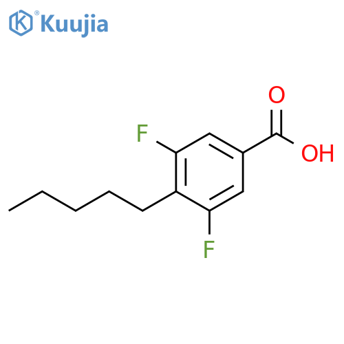 Benzoic acid, 3,5-difluoro-4-pentyl- structure
