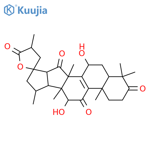 16,23-Cyclolanost-8-en-26-oicacid, 7,12,23-trihydroxy-3,11,15-trioxo-, g-lactone, (7b,12b,16a,23b,25R)- (9CI) structure