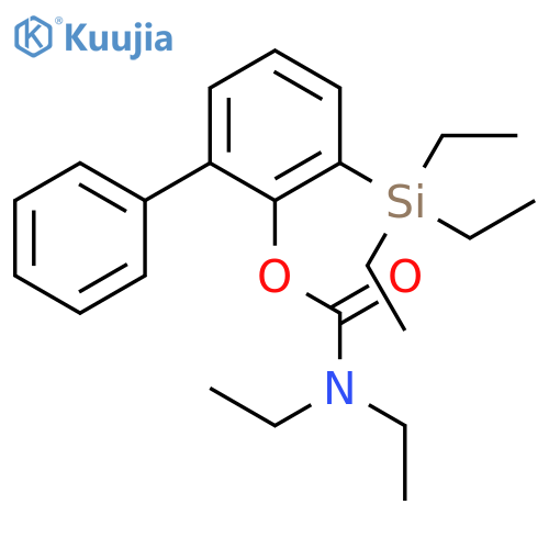 Carbamic acid, diethyl-, 3-(triethylsilyl)[1,1'-biphenyl]-2-yl ester structure