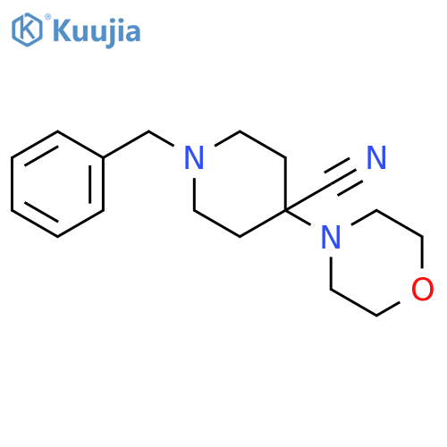 1-Benzyl-4-morpholinopiperidine-4-carbonitrile structure