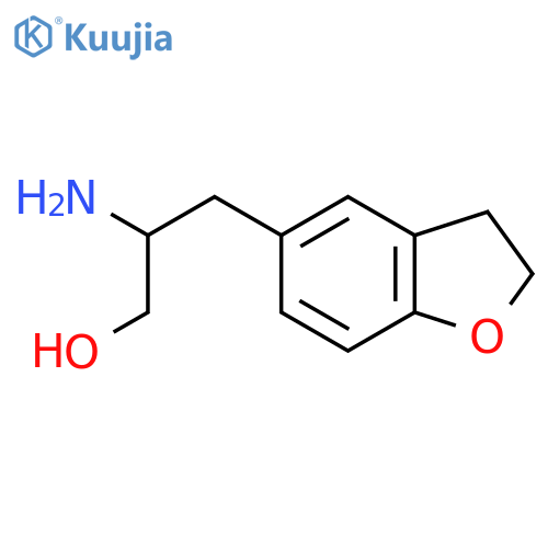 2-amino-3-(2,3-dihydro-1-benzofuran-5-yl)propan-1-ol structure