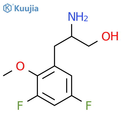2-amino-3-(3,5-difluoro-2-methoxyphenyl)propan-1-ol structure