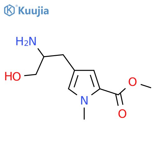 methyl 4-(2-amino-3-hydroxypropyl)-1-methyl-1H-pyrrole-2-carboxylate structure
