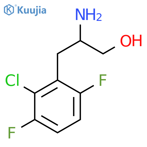 2-amino-3-(2-chloro-3,6-difluorophenyl)propan-1-ol structure