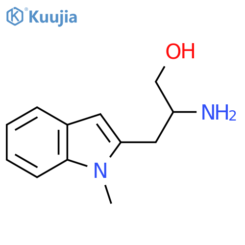 2-amino-3-(1-methyl-1H-indol-2-yl)propan-1-ol structure