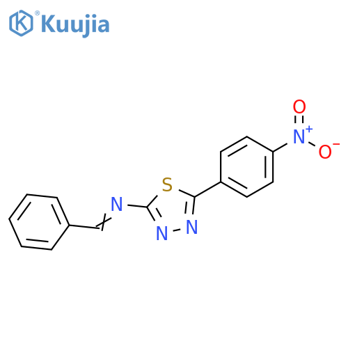 1,3,4-Thiadiazol-2-amine, 5-(4-nitrophenyl)-N-(phenylmethylene)- structure