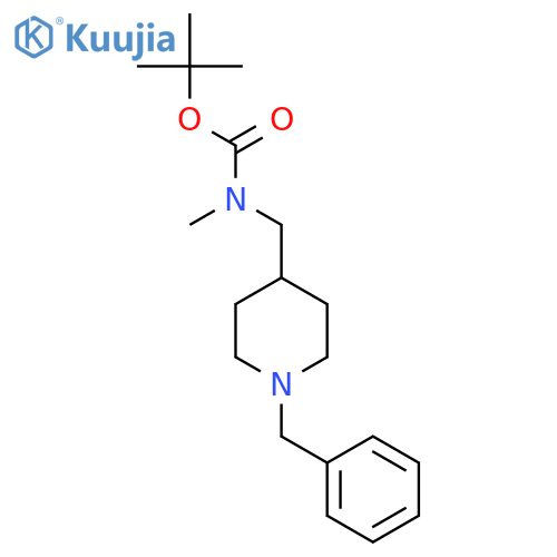 Carbamic acid, methyl[[1-(phenylmethyl)-4-piperidinyl]methyl]-,1,1-dimethylethyl ester structure