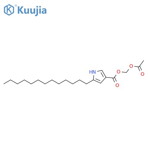 1H-Pyrrole-3-carboxylic acid, 5-tridecyl-, (acetyloxy)methyl ester structure