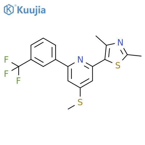 Pyridine,2-(2,4-dimethyl-5-thiazolyl)-4-(methylthio)-6-[3-(trifluoromethyl)phenyl]- structure