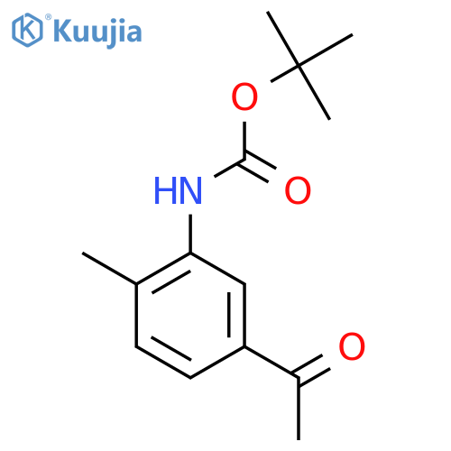 tert-butyl N-(5-acetyl-2-methylphenyl)carbamate structure
