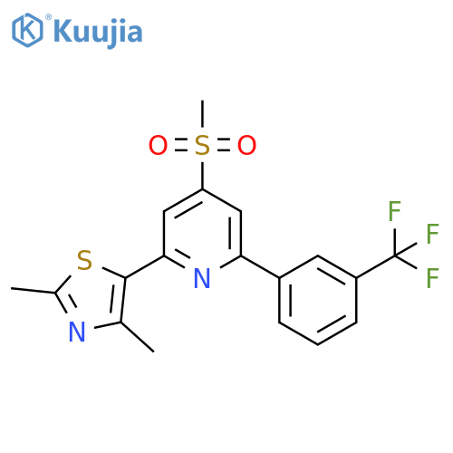 Pyridine,2-(2,4-dimethyl-5-thiazolyl)-4-(methylsulfonyl)-6-[3-(trifluoromethyl)phenyl]- structure