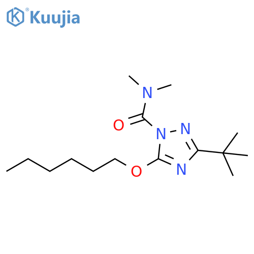 1H-1,2,4-Triazole-1-carboxamide,3-(1,1-dimethylethyl)-5-(hexyloxy)-N,N-dimethyl- structure